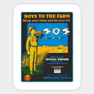 Boys To The Farm Sticker